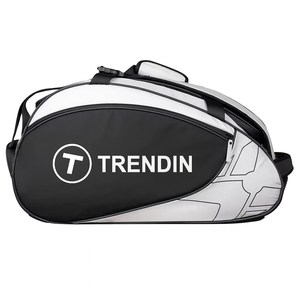 Bolsa Deportiva Impermeable Azul y Negra, Bolsa de Gran Capacidad para Raquetas y Equipo Atlético con Compartimentos Dobles y Acolchado S - Product Image 5