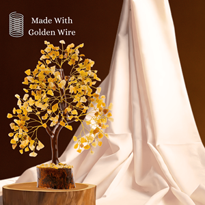 Árbol de la Vida de Cristal de Aventurina Amarilla al por Mayor con Alambre Dorado, Piedras Curativas, Decoración para el Hogar - Product Image 6