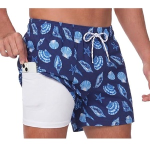 Contrast Binding Woven Polyester Men's <b>Shorts</b> <b>Nylon</b> elastic AOP Print Swim <b>Shorts</b> Quick Dry Casual supplier from Bangladesh - Product Image 6