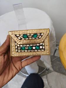 Handmade Indian Vintage Fashion Metal <b>Thread</b> Chains <b>Beaded</b> Mosaic Clutch Purse Custom Color FAIZA CRAFT Evening Parties Wedding - Product Image 4