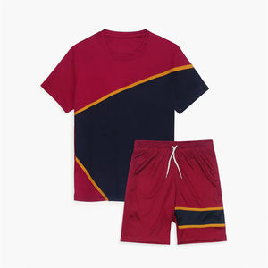 Ensemble décontracté pour enfants, haut et short en coton doux, ensemble tendance pour l'été, chemise à manches courtes et short décontracté - Product Image 1