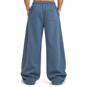 Pantalon ample style coréen pour homme, coupe minimaliste et décontractée, jambe large, marque privée, fabricant grossiste - Product Image 4