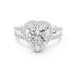 Anillo de Compromiso Clásico Aries Jewel con Corte Corazón de 2 Quilates, Cultivado en Laboratorio, con Halo, Oro de 14K, Certificado IGI, Diamante VS E para Aniversario o Boda - Product Image 6
