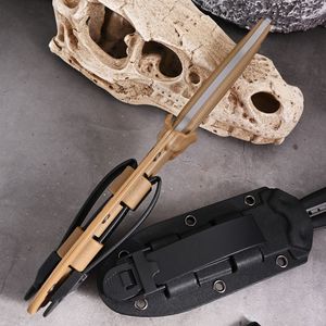 Stainless Steel Drop Point Hunting Zombie <b>Knife</b> With Rubber Handle And Sheath Industrial Grade Fixed Blade Outdoor Survival - Product Image 2