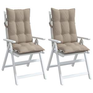Juego de 2 Cojines para Silla de Respaldo Alto Color Taupe, Elegantes Almohadas Lumbares y Cojines para Asiento - Product Image 4