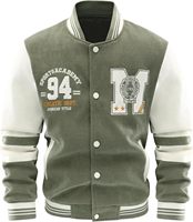 Blousons de baseball brodés coupe-vent grande taille pour hommes, col montant personnalisé, manteaux d'automne Shuja Sports HIGH STREET Single