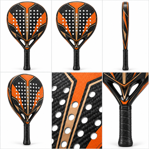 Raqueta de Tenis de Fibra de Carbono con Forma de Lágrima, Empuñadura de Goma Antideslizante, 16x20, Peso 360g - Product Image 6