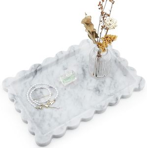 Factory Direct Sale Sophisticated Marble Tray Designed for Bathroom <b>Vanity</b> Perfume Organizer Jewelry Display and Luxury Decor - Product Image 6