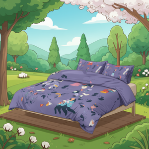 Romance Glace 4pc Cotton Hotel Bedding Set American Style <b>Single</b> 60x90 Inch <b>Bed</b> <b>Sheet</b> Solid Cartoon Pattern FTD Glace Cotton - Product Image 3