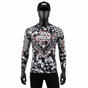 Rashguard à manches longues de compression à séchage rapide, imprimé par sublimation avec logo personnalisé, haute qualité, prix bas - Product Image 1