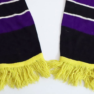 Écharpes longues de sport en gros, écharpes tricotées pour supporters de football, écharpes personnalisées de rugby et de football - Product Image 4