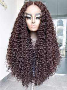 Eurasien 100% cheveux Remy non transformés vietnamiens crépus bouclés Style vague Double trame étirée longueur 8-26 pouces - Product Image 5