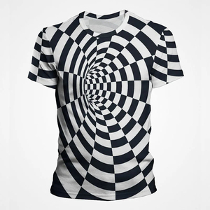 Vêtements de tous les jours prêts à l'impression numérique, t-shirts pour hommes en polyester, surface d'impression lisse, t-shirts pour hommes par sublimation. - Product Image 3
