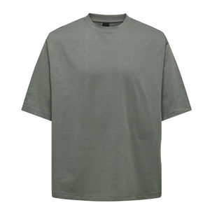 T-shirt d'été respirant uni à marque privée, coupe décontractée, épaules tombantes, pour hommes, disponible dans toutes les tailles - Product Image 6