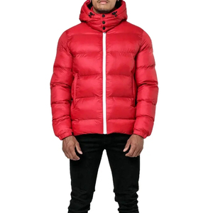 Veste d'hiver personnalisée en duvet avec col montant, tissu en toile respirant, style décontracté, fermeture éclair, vestes pour hommes - Product Image 4