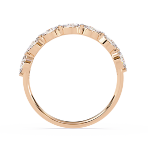 Anillo de Compromiso Minimalista con Diamante Natural, Certificado IGI, Corte Marquesa, Oro Rosa de 14K/18K, Anillo de Diamantes de Lujo para Mujer - Product Image 5