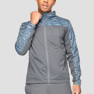 Custom OEM Unisex Two-Tone Space-Dye Hooded Athletic Windbreaker <b>Jacket</b> Lightweight <b>Reflective</b> Activewear <b>Running</b> Sportswear - Product Image 1