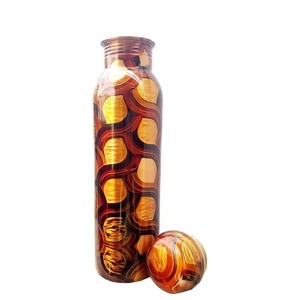 Handcrafted Plain Copper <b>Bottle</b> Drinking Use Perfect For Schools Kitchen Tables And Home Hydration Wholesale From India - Product Image 2