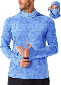 เสื้อฮู้ดตกปลาแบบยุทธวิธี UPF50+ ผ้าแห้งเร็ว ยืดหยุ่นได้ ผลิตจากผ้าสแปนเด็กซ์/โพลีเอสเตอร์ พิมพ์ลายด้วยเทคนิคการถ่ายเทความร้อน สำหรับทุกเพศ - Product Image 6