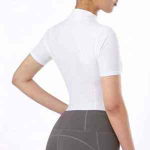 Camiseta de equitación para mujer de primera calidad con cierre de cremallera, suave, ligera y transpirable, capa base para montar a caballo - Product Image 4