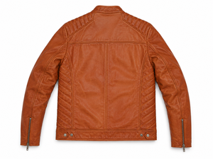 Veste de motard en cuir noir personnalisable Furat Leathers, col montant, fabrication professionnelle de haute qualité, saison hivernale - Product Image 2