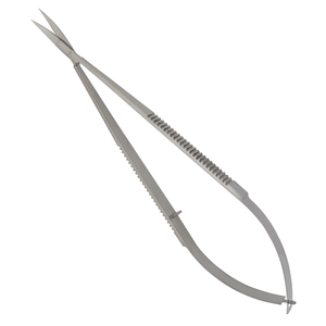 Microtijeras Castroviejo de 18 cm, Curvas, de Acero Inoxidable, Instrumento Quirúrgico de Precisión para Odontología, Oftalmología y Microcirugía - Product Image 1