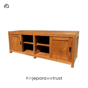 Aparador Moderno de Madera de Teca Reciclada con 3 Puertas Corredizas para Sala de Estar, Dormitorio, Hotel y Cocina, Mueble para TV - Product Image 3