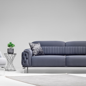 Sofá Seccional Chesterfield de Lujo Tradicional, 3 Plazas, Cuero Genuino, Reclinable, Espuma, Tapizado Profundo, Cojines Elegantes y Cómodos - Product Image 4