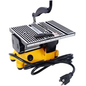 Mini Sega da Tavolo 4 Pollici 90W, Sega Elettrica Multifunzione da Banco, Taglio di Precisione con 3 Lame per Cornici Metalliche, Troncatrice 90W - Product Image 5