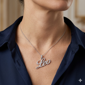 925 <b>Silver</b> Gold Plated Personalized Cursive Script Bling Pave Nameplate <b>Necklace</b> Moissanite Custom Pendants Anniversary Charms - Product Image 2