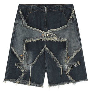 Shorts en jean déchirés respirants pour hommes, style mode, à prix abordable, vente en gros, personnalisation possible - Product Image 1