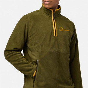 Classic Everyday Comfort Cotton Blended <b>Men</b> <b>Half</b> <b>Zip</b> Polar Fleece <b>Jacket</b> Durable Soft Winter Layer Wear - Product Image 5