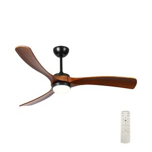Ventilateur de plafond LED en bois massif à 3 pales de 60 pouces avec lumière - Product Image 2