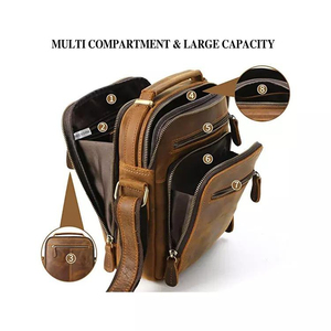 Maletín de Cuero Genuino Crazy Horse, Diseño Personalizado, Estilo Vintage, Impermeable, de Alta Calidad, con Logotipo Personalizado, Tamaño Grande - Product Image 3