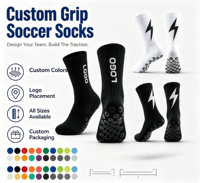 Chaussettes de sport pour hommes avec poignée Chaussettes de football personnalisées et antidérapantes Taille adulte Bible Cross