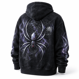 Sudadera con Capucha de Invierno para Hombre, 100% Algodón, Diseño de Araña Estampado y Bordado, Personalizada al por Mayor - Fabricante y Proveedor - Product Image 3