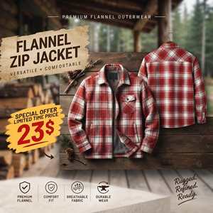 <b>Men</b> Turn Dwon Collar <b>Flannel</b> <b>Jacket</b> Plaid Turn Down Collar Winter <b>Jackets</b> <b>Men</b> Casual Wear Cotton Shirt <b>Jackets</b> With Side Pockets - Product Image 1