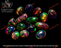 Opale d'Éthiopie noire naturelle très demandée, cabochon lisse, formes variées, en vrac, pour la fabrication de bijoux, approvisionnement en gros, tiers