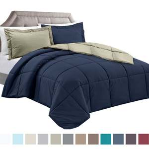 Couette matelassée en polyester noir, lavable en machine, pour l'hiver, hypoallergénique, 75D/36F - Product Image 2
