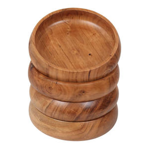 Custom Design Eco-Friendly Acacia Wood Bowl Set 2 Food <b>Safe</b> Salad Serving Bowls <b>for</b> Party Modern Luxury Kitchen Tabletop Decor - Product Image 4