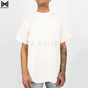T-shirt Homme Oversize en Coton Teint en Pièce, Style Streetwear, Vintage Délavé, Qualité Premium, Décontracté et Tendance - Product Image 5
