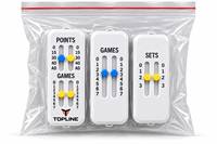 Compteur de points de tennis TOPLINE, suivi des jeux et des sets, tableau de scores sportif portable en plastique pour le suivi des matchs
