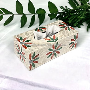 Boîte à mouchoirs en nacre de meilleure qualité pour la maison et la salle de bain Support de boîte à mouchoirs pour table à manger - Product Image 1