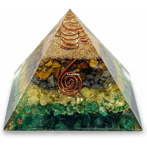Pirámide Portátil Tallada en Orgón con Piedra de Ojo de Tigre de la Mejor Calidad, Compra al por Mayor en F S CRYSTAL - Product Image 1