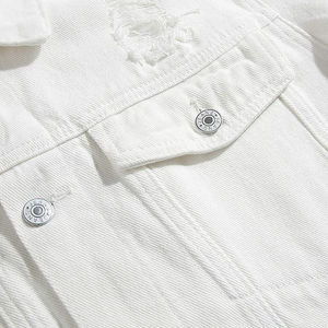 Veste en jean élégante pour homme, nouvelle conception personnalisée, taille standard, respirante, avec poches décoratives, style streetwear, pour homme - Product Image 4