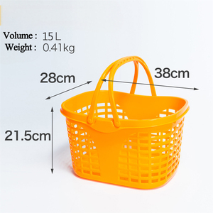 <b>Hot</b> Sale 28L Supermarket Plastic Shopping Baskets with Handles for Retail Stores - Product Image 4
