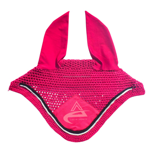 Costa Sports Horse Ear Bonnet with Rope Trim Nylon <b>Material</b> /Cob Full Size Available in Best Colors - Product Image 3