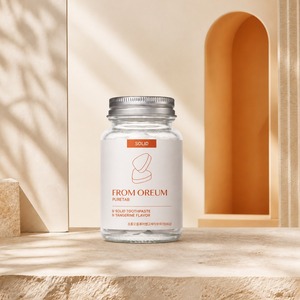 [FROM OREUM] Tabletas de Pasta Dental con Sabor a Mandarina, 60 Tabletas, Pasta Dental Sólida para el Cuidado Bucal - Product Image 2