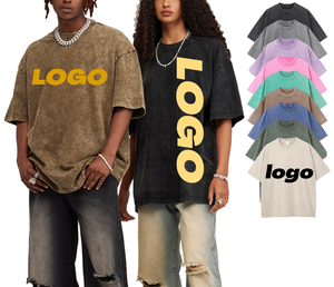 Camiseta Corta Extra Grande de 230 g/m² con Lavado Ácido, Estilo Vintage, 100% Algodón, Impresión Serigráfica Personalizada - Product Image 1