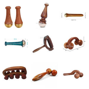 Rodillo de acupresión masajeador corporal de madera de alta calidad para uso personal y profesional en Spa - Product Image 5